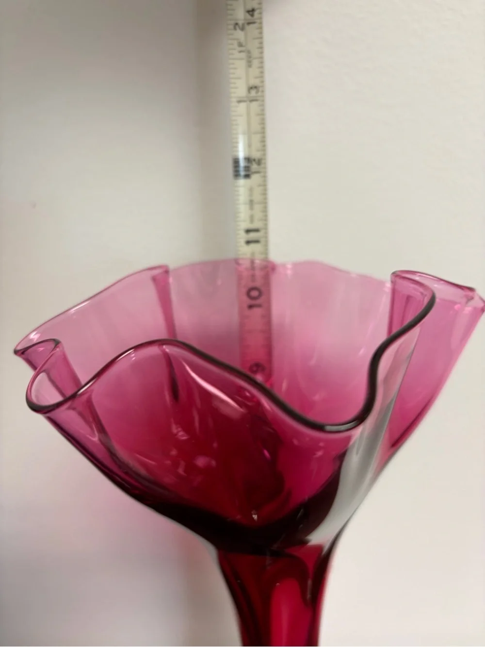 Michael Winfisky Handmade Fluted Glass Vases — Pink, Cobalt Blue, and Purple